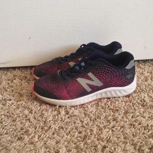 Girls Navy and Pink New Balance sneakers